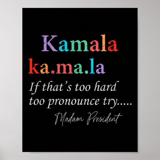 Ma La Kamala Harris Definition Madam President 202 Poster (Framsidan)