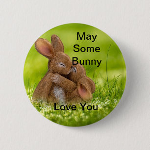 Må lite Bunny Kärlek du Knapp