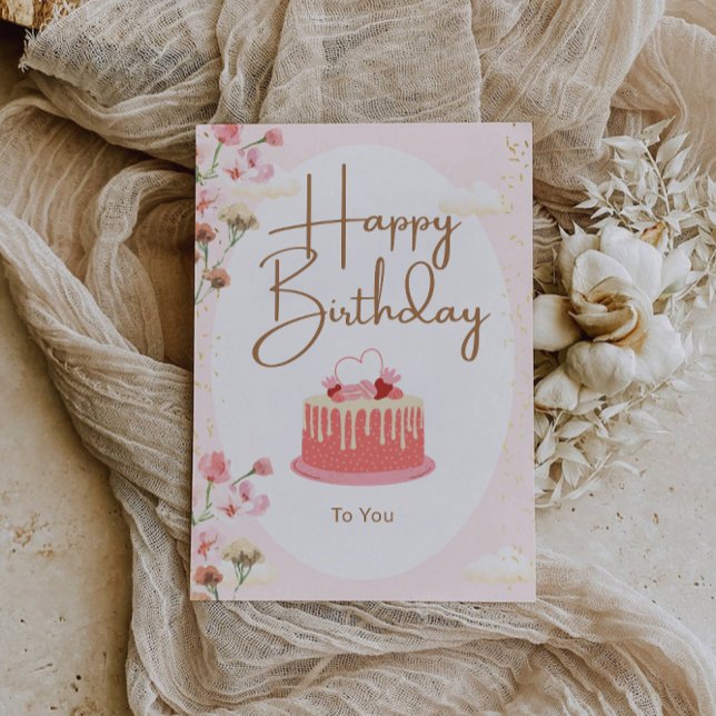 Må ljusen på din födelsedagskaka lysa starkt kort (May the candles on your cake shine bright card)