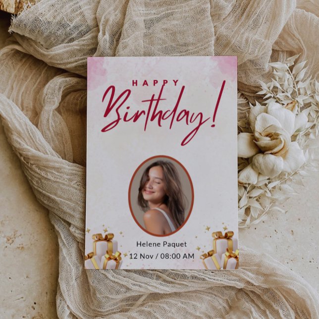 Må ljusen på din födelsedagstårta lysa starkt inbjudningar (May the candles on your cake shine bright invitation)