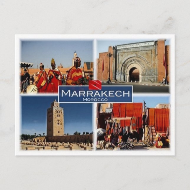 MA Marocko - Marrakech - Vykort (Framsida)