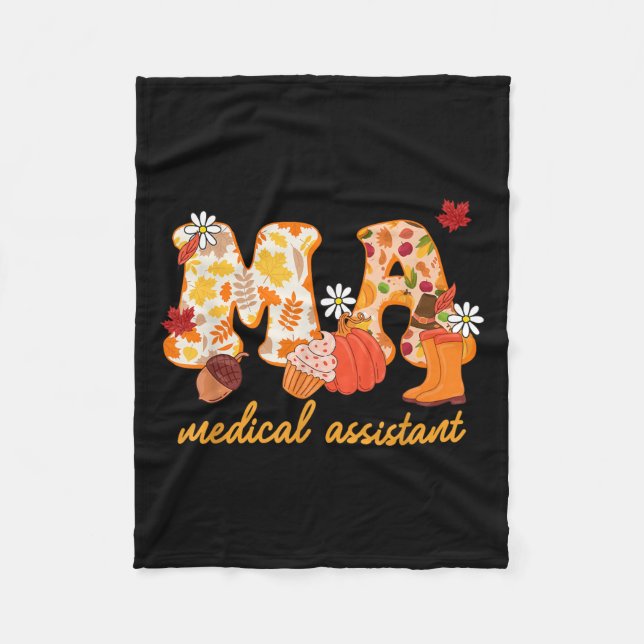 Ma Medical Istant Fall Pumpkin Cute  Fleecefilt (Framsidan)