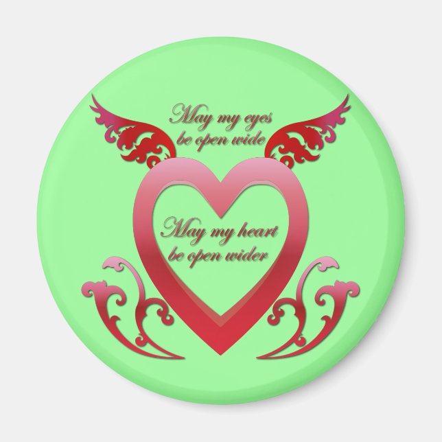 Må mitt hjärta vara öppet magnet (Framsidan)