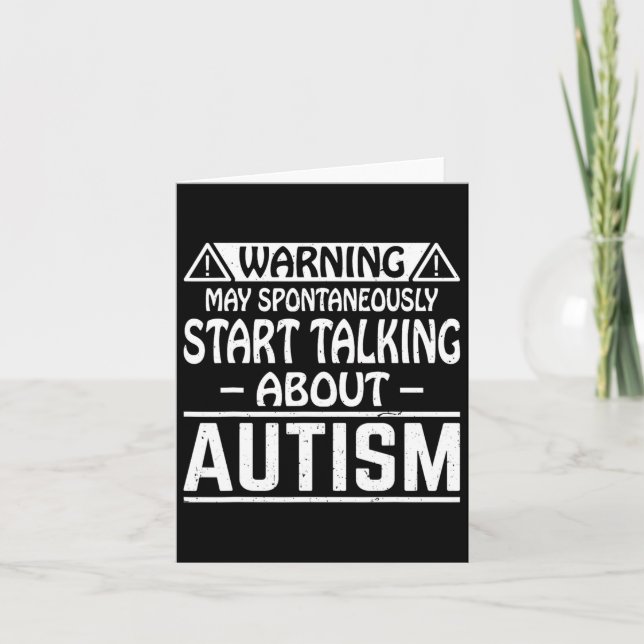 Må spontant tala om autism asd autism kort (Framsida)