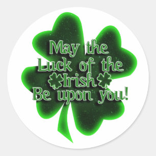 Må Tur på den irländska St. Patrick-dagen Runt Klistermärke
