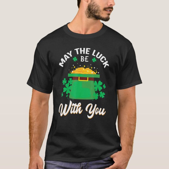 Må Tur vara med dig Lycklig St. Patrick S Day T Shirt (Framsida)