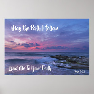 Må Väg I följa Beach Poster