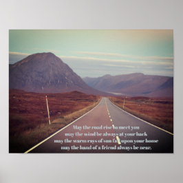 Må vägen stiga upp för att träffa dig Glencoe Scot Poster