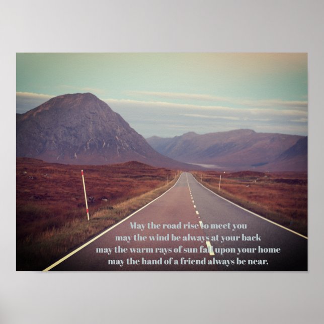 Må vägen stiga upp för att träffa dig Glencoe Scot Poster (Framsidan)