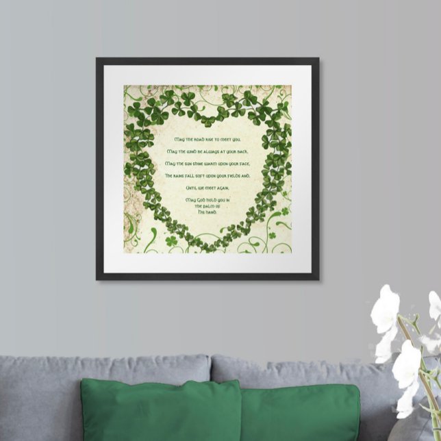 Må vägen stiga upp för att träffa dig Irish Blutin Poster (Skapare uppladdad)