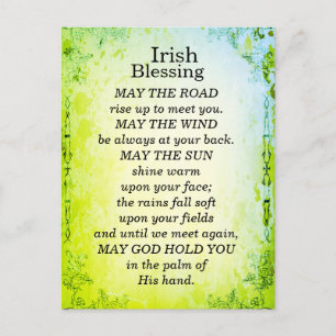 Må vägen Stiga upp upp för att träffa dig, Irish B Vykort