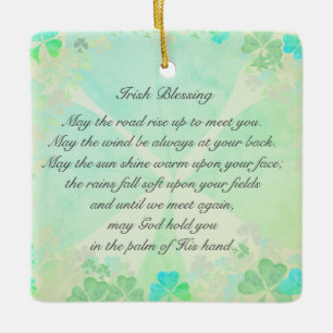 "Må vägen stiga upp upp..." Irish välsignCard Julgransprydnad Keramik