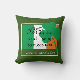 Må vägen Stiga upp upp LYCKLIG ST PATRICKS DAY Kudde