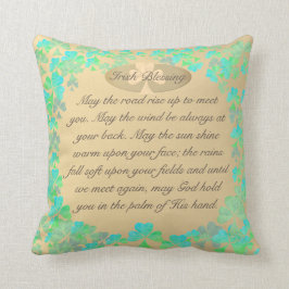 "Må vägen stiga upp upp..." Shamock&Guld Irish Ble Kudde