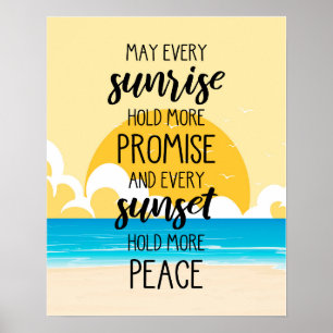 Må varje soluppgång hålla mer löften om Beach Art Poster