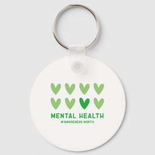 Må vi Bära Grönt Mental Health Awareness Månad Nyckelring