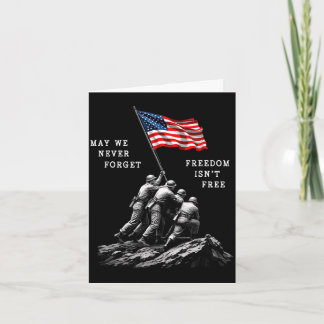 Må vi glömma att frihet inte är usa flagga veteran kort