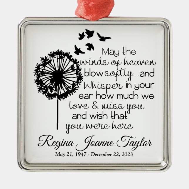 Må Vinden Heaven Memorial Ornament (Framsidan)