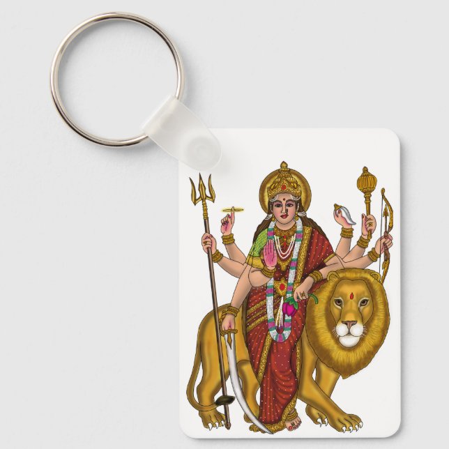 Maa Durga Keychain Nyckelring (Framsida)