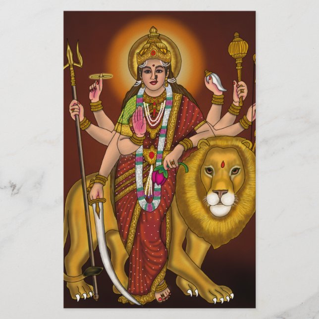 Maa Durga Papper Pad (Framsida)