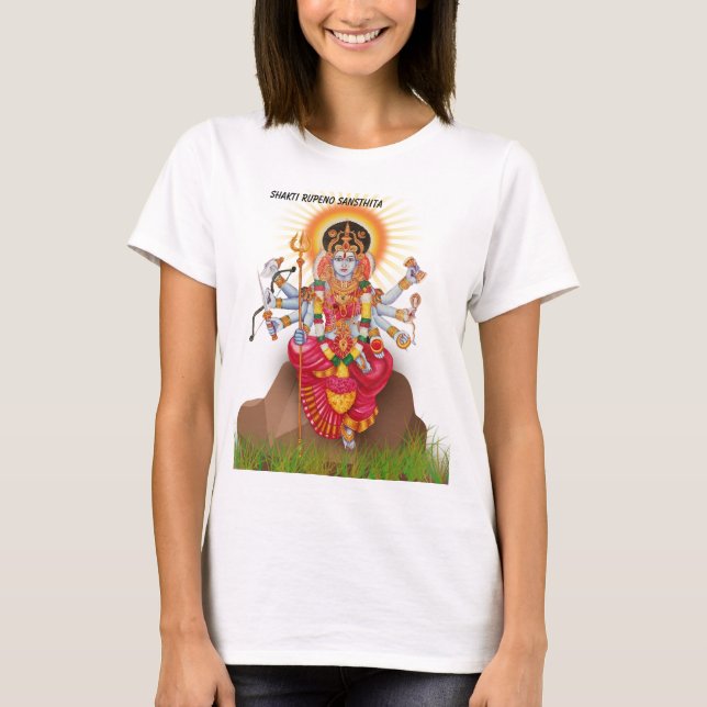 Maa Durga the Power T Shirt (Framsida)
