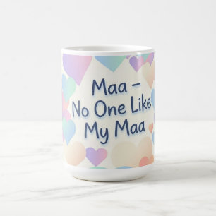 Maa Ingen som min Maa - Pastel Heart väggklocka   Kaffemugg