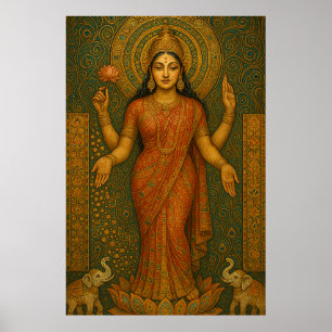 Maa Lakshmi : Godderas förmögenhet och välmående k Poster