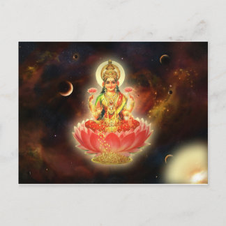 Maa Maha Lakshmi Devi Laxmi Goddess Wealth Vykort