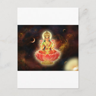 Maa Maha Lakshmi Devi Laxmi Goddess Wealth Vykort