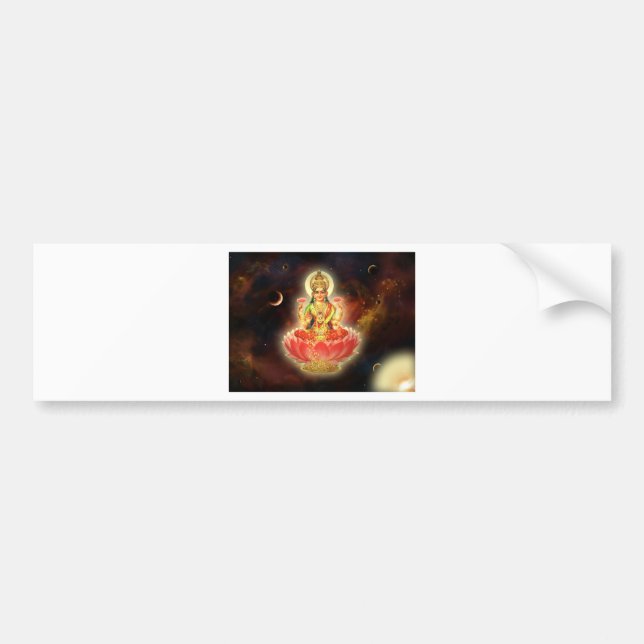 Maa Maha Lakshmi Devi Laxmi gudinna av rikedom Bildekal (Framsidan)