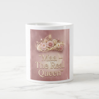 Maa The Real Queen - Blomkrona Mugg | Rosablad Ros Jumbo Mugg