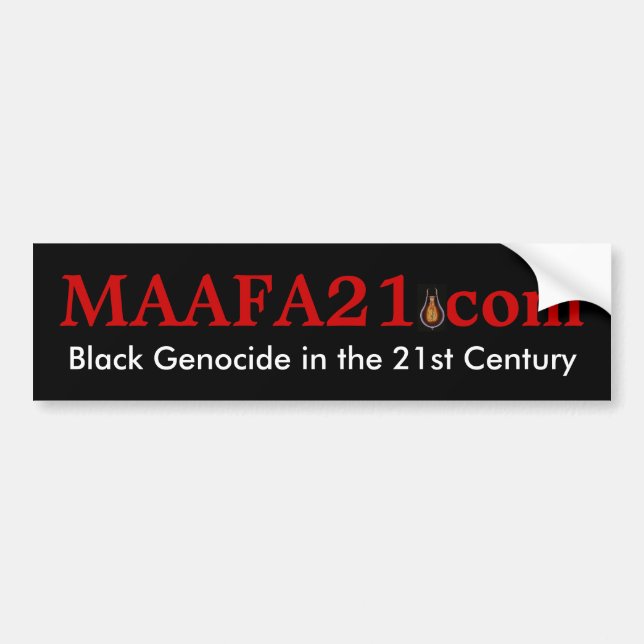 MAAFA21 com, svart folkmord i det 21st århundradet Bildekal (Framsidan)