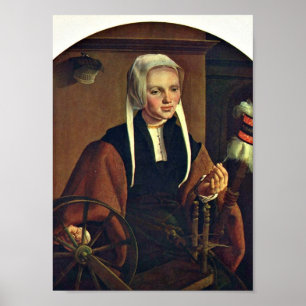 Maarten skåpbil Heemskerck - porträtt av en kvinna Poster