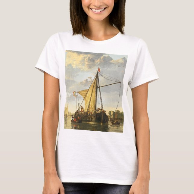 Maas vid Dordrecht Aelbert Cuyp T Shirt (Framsida)
