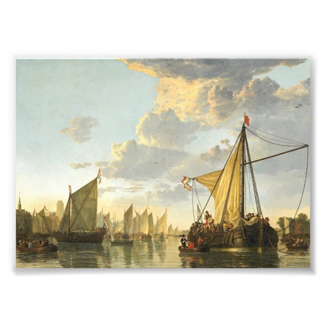 Maas vid Dordrecht Fototryck (Framsidan)