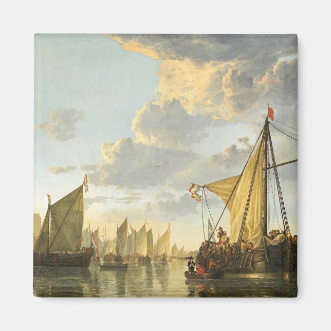 Maas vid Dordrecht Magnet (Framsidan)