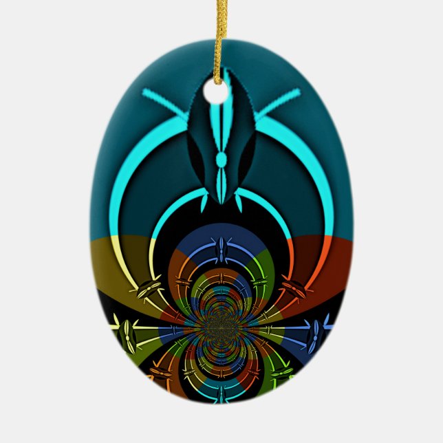 Maasai Färg Hakuna Matata Julgransprydnad Keramik (Framsidan)