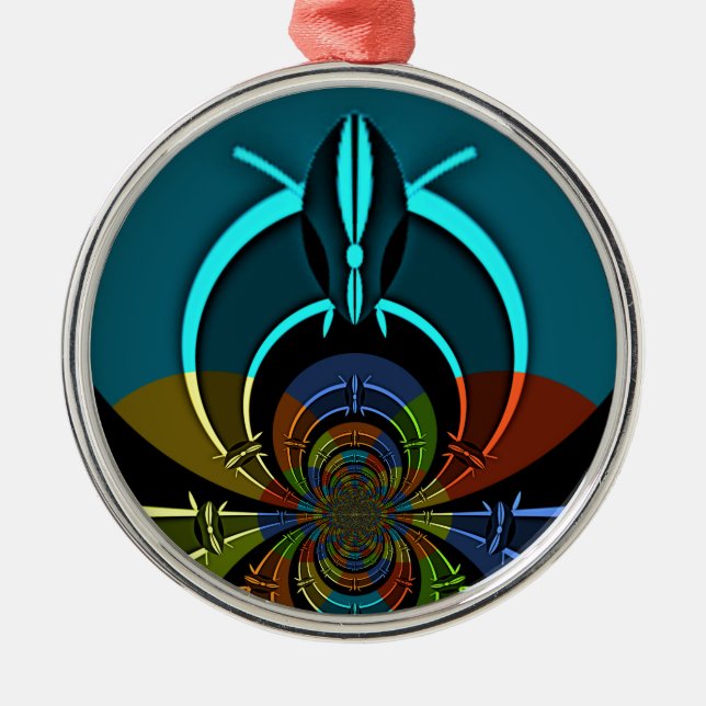 Maasai Färg Hakuna Matata Julgransprydnad Metall (Framsidan)