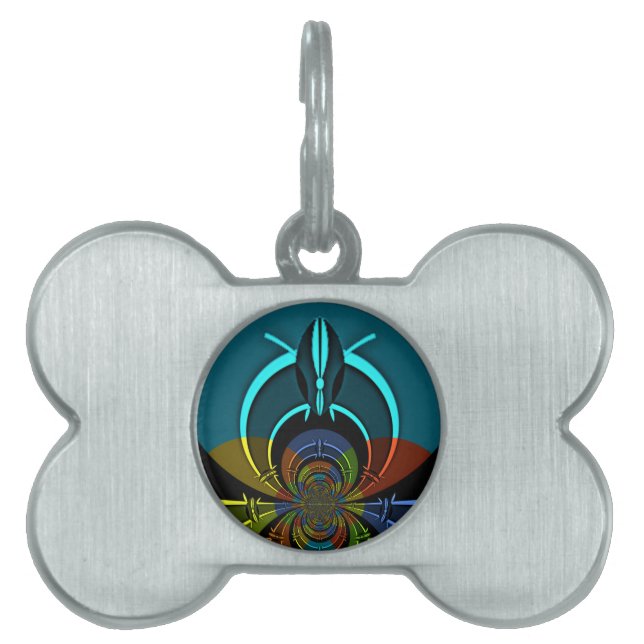 Maasai Färg Hakuna Matata Namnbricka Husdjur (Framsidan)