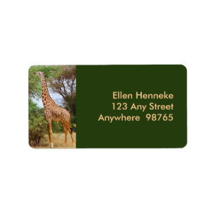 Maasai Giraffe Adressetikett