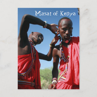 Maasai Groom får Redot för sitt Bröllop i Kenya Vykort