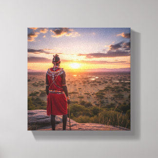 Maasai-konstduk Canvastryck