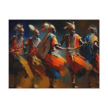 Maasai-krigardans Afrika-postkort