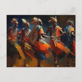 Maasai-krigardans Afrika-postkort Vykort