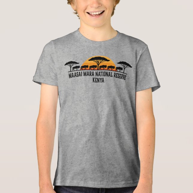 Maasai Mara National Reserve Kenya T Shirt (Framsida)