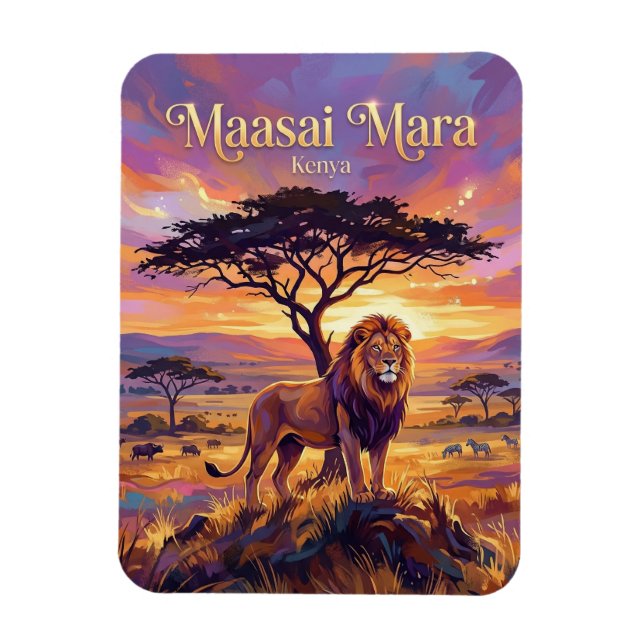 Maasai Mara nationalreservat Kenya Magnet (Vertikal)