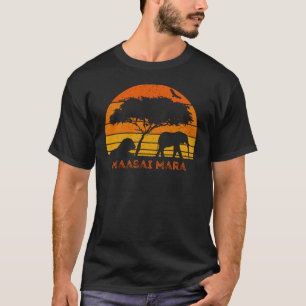 Maasai Mara Safari Elephant Lejonare Kenya Safari T Shirt