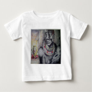 Maasai Mor & Child med Lejon Art Print/Graphic Tee