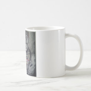 Maasai Mor och Child med Lejon Art Print/Graphi Kaffemugg
