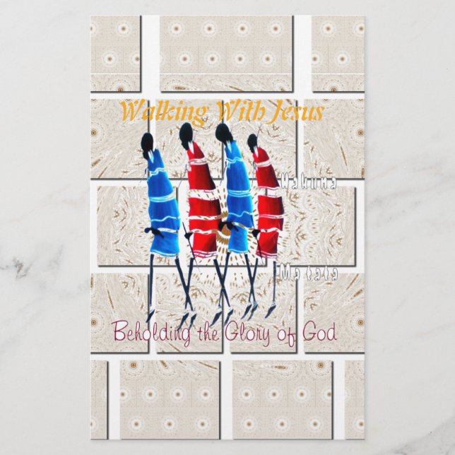 Maasai Morans Christian Art Skriv ut Brevpapper (Framsida)